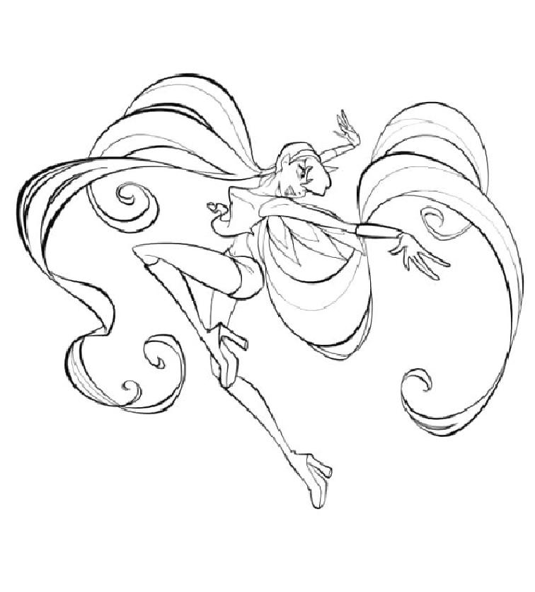 coloriage winx flotte